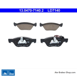 ATE originele keramische remblokken (13047071402) voor Alfa Romeo, Fiat, Lancia