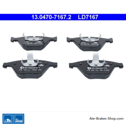 ATE originale keramische Bremsbeläge (13047071672) für BMW