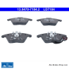 ATE originele keramische remblokken (13047071842) voor Audi, Seat, Skoda, Volkswagen (VW)