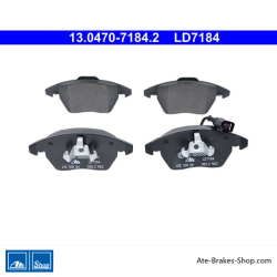 ATE originele keramische remblokken (13047071842) voor Audi, Seat, Skoda, Volkswagen (VW)