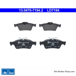 ATE originele keramische remblokken (13047071942) voor Ford, Opel, Saab