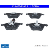 ATE originele keramische remblokken (13047072002) voor Audi, Seat, Skoda, Volkswagen (VW)