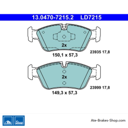 ATE originale keramische Bremsbeläge (13047072152) für BMW