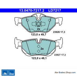 ATE pastillas de freno cerámicas originales (13047072172) para BMW