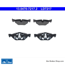 ATE pastillas de freno cerámicas originales (13047072172) para BMW
