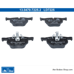 ATE original ceramic brake pads (13047072252) for BMW