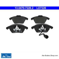 ATE original ceramic brake pads (13047072262) for Audi