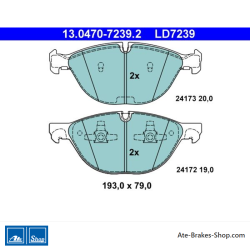 ATE originale Keramikbremsbeläge (13047072392) für BMW