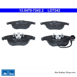 ATE originele keramische remblokken (13047072422) voor Audi, Seat, Volkswagen (VW)