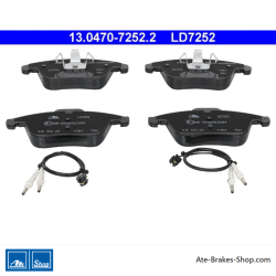 ATE originalen keramischen Bremsbelägen (13047072522) für Citroën, Peugeot