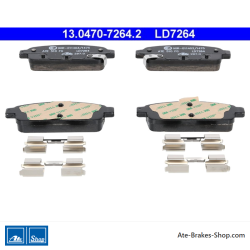 ATE pastillas de freno cerámicas originales (13047072642) para Chevrolet, Opel y Vauxhall