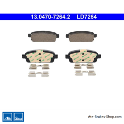 ATE pastillas de freno cerámicas originales (13047072642) para Chevrolet, Opel y Vauxhall