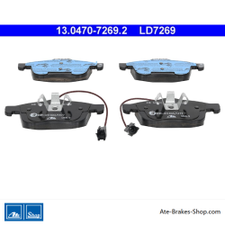 ATE original ceramic brake pads (13047072692) for Alfa Romeo