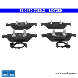 ATE plaquettes de frein en céramique d’origine (13047072802) pour Audi