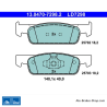 ATE original ceramic brake pads (13047072982) for Dacia, Renault, Smart