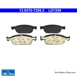 ATE plaquettes de frein en céramique d’origine (13047072992) pour Ford