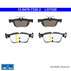 ATE original ceramic brake pads (13047073202) for Ford