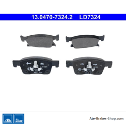 ATE original ceramic brake pads (13047073242) for Opel