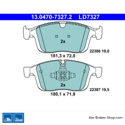 ATE original ceramic brake pads (13047073272) for Volvo