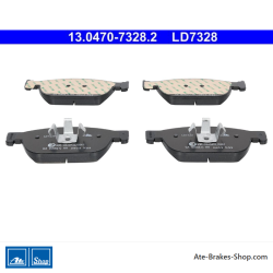 ATE original ceramic brake pads (13047073282) for Volvo