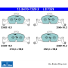 ATE original ceramic brake pads (13047073292) for Audi