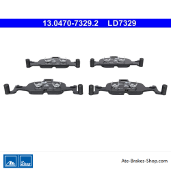 ATE original ceramic brake pads (13047073292) for Audi