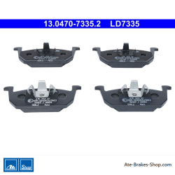 ATE original ceramic brake pads (13047073352) for Audi, Seat, Skoda, Volkswagen (VW)