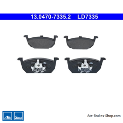 ATE plaquettes de frein en céramique d’origine (13047073352) pour Audi, Seat, Skoda, Volkswagen (VW)