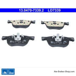 ATE originele keramische remblokken (13047073392) voor Citroën, Opel, Peugeot, Toyota, Vauxhall