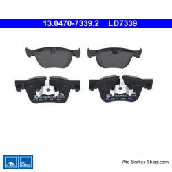 ATE originele keramische remblokken (13047073392) voor Citroën, Opel, Peugeot, Toyota, Vauxhall