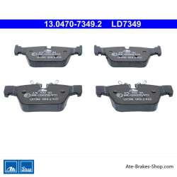 ATE original ceramic brake pads (13047073492) for BMW, Mini