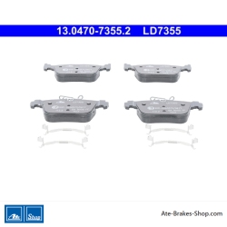 ATE originele keramische remblokken (13047073552) voor Audi, Cupra, Ford, Seat, Skoda, Volkswagen (VW)