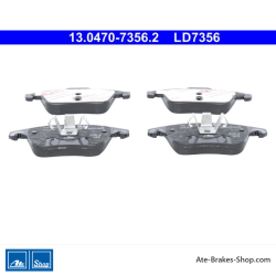 ATE plaquettes de frein en céramique d’origine (13047073562) pour Citroën, Opel, Peugeot