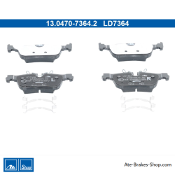 ATE original ceramic brake pads (13047073642) for Volvo