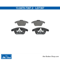 ATE plaquettes de frein en céramique d’origine (13047073672) pour Citroën, Opel et Peugeot