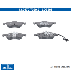 ATE original ceramic brake pads (13047073692) for Mercedes-Benz