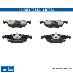 ATE original ceramic brake pads (13047073742) for Nissan, Renault