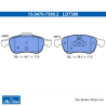 ATE original ceramic brake pads (13047073802) for Dacia, Mitsubishi, Nissan, Renault