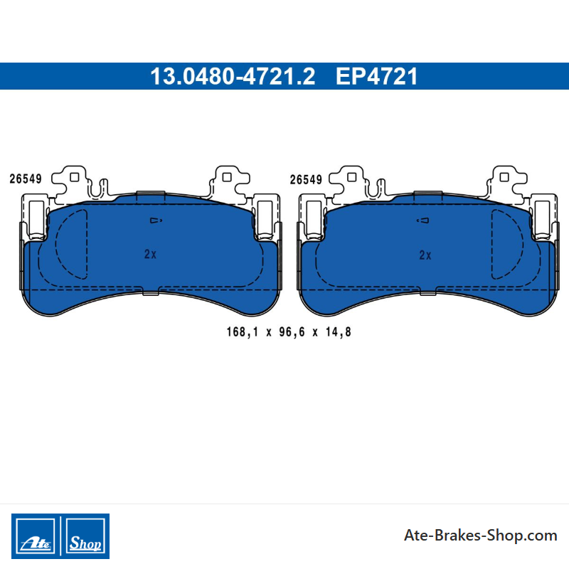 ATE originele remblokken (13048047212) voor Mercedes-Benz