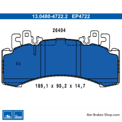 ATE pastillas de freno originales (13048047222) para Mercedes-Benz
