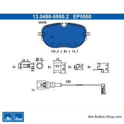 ATE original brake pads (13048055502) for Cupra, Volkswagen (VW)