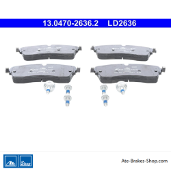 ATE original ceramic brake pads (13047026362) for Jaguar, Land Rover