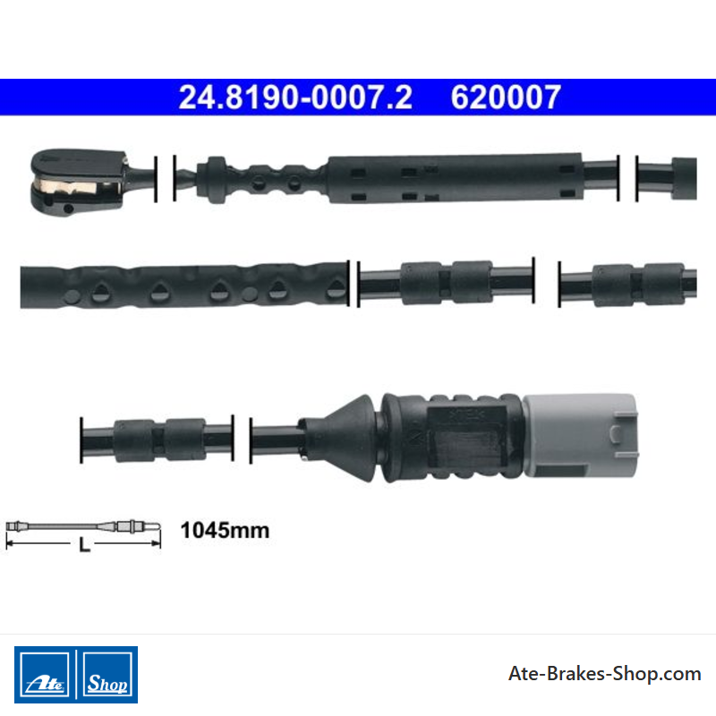 ATE Indicateur d’usure (24819000072) original pour BMW