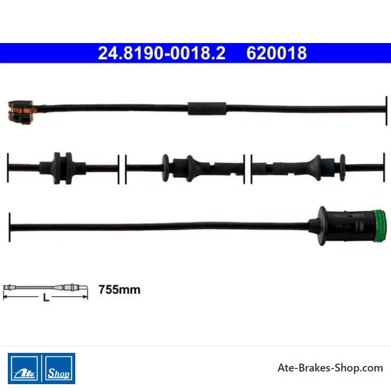 ATE originele slijtage-indicator (24819000182) voor Opel