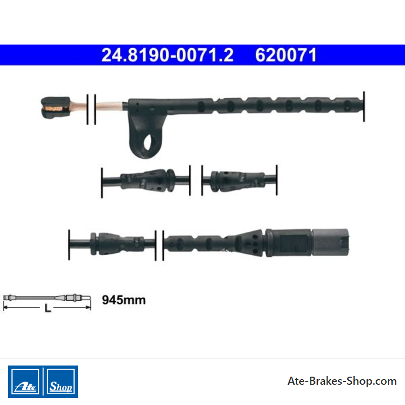 ATE Indicatore d’usure (24819000712) d’origine pour BMW