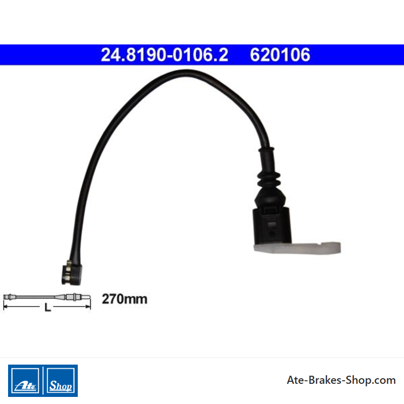 ATE originele slijtage-indicator (24819001062) voor Audi, Porsche, Volkswagen (VW)