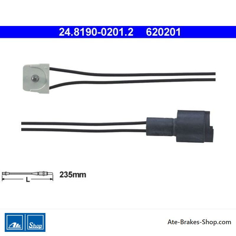 ATE Indicador de desgaste (24819002012) original para BMW