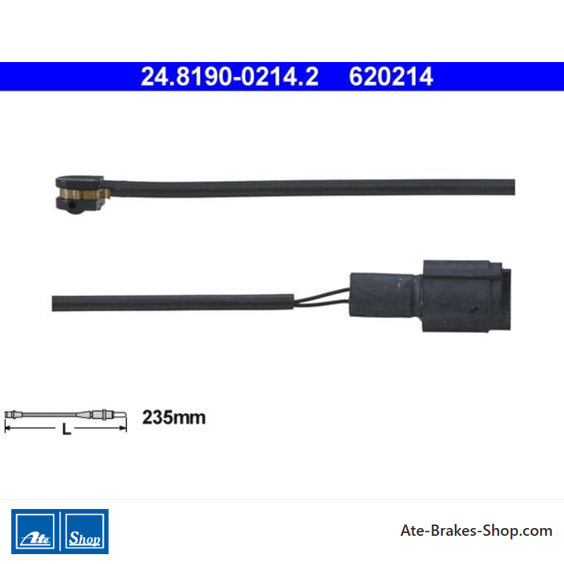 ATE Indicateur d’usure (24819002142) original pour BMW
