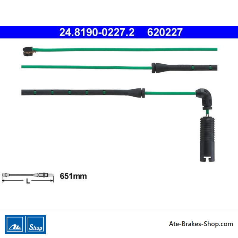 ATE Indicador de desgaste (24819002272) original para BMW