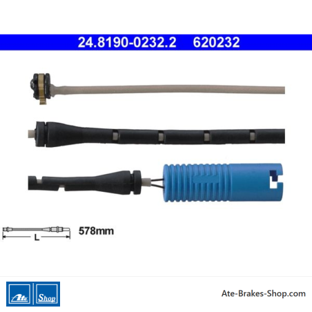 ATE Indicador de desgaste original (24819002322) para BMW